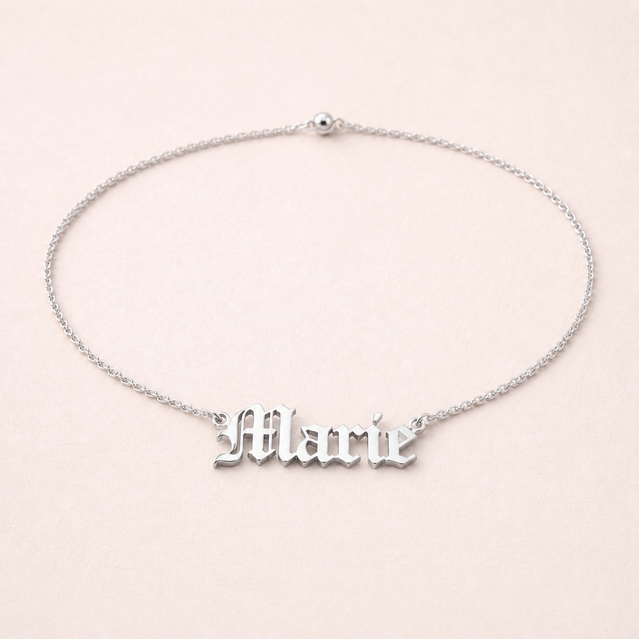 Old English Script Necklace